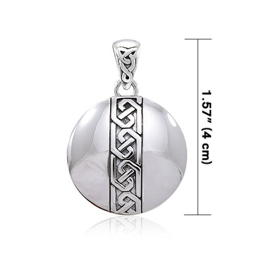 Celtic Knot Banded Medallion Pendant TPD4718 - Jewelry